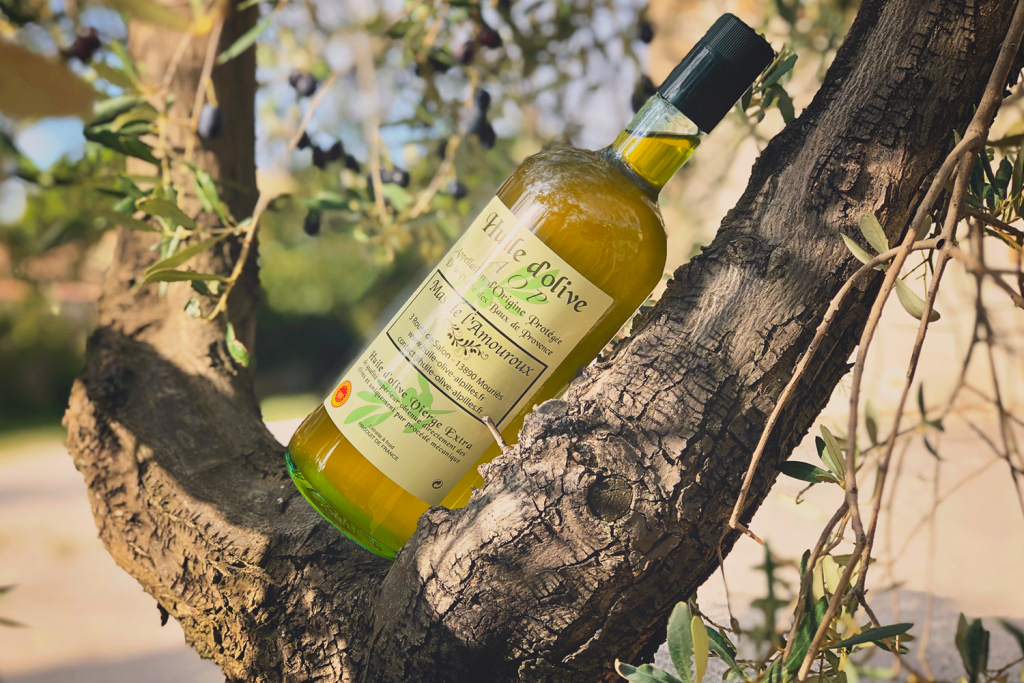 Bouteille 1 L d'huile d'olive AOP de la vallée des Baux-de-Provence